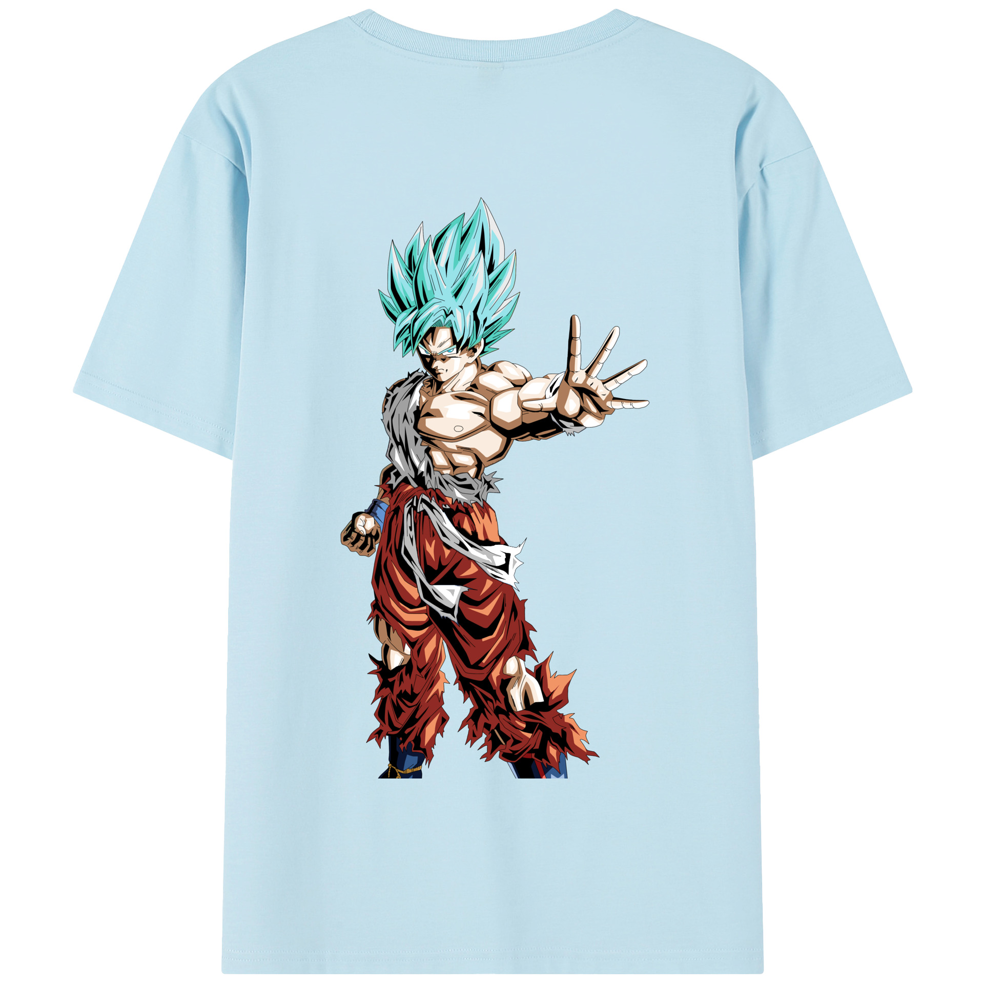 （画像用） ドラゴンボール 孫悟空（そん ごくう）Son Goku カカロット DRAGON BALL Kakarotto 綿100％半袖Tシャツ（背面プリント）